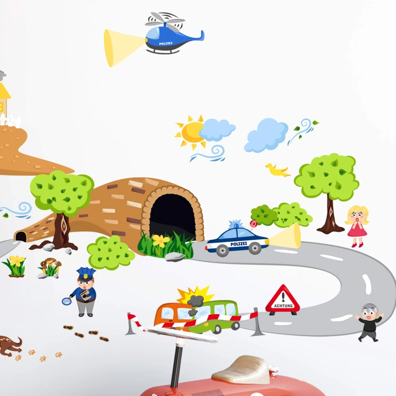 Sticker mural - Set police 