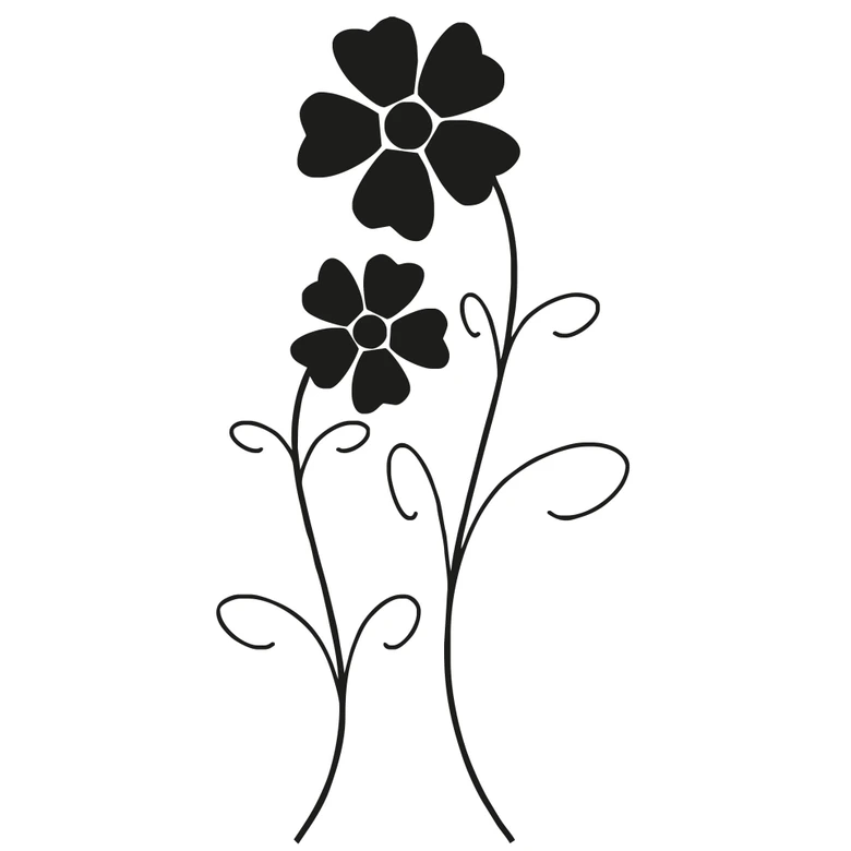 Wandtattoo Blumenmotiv 