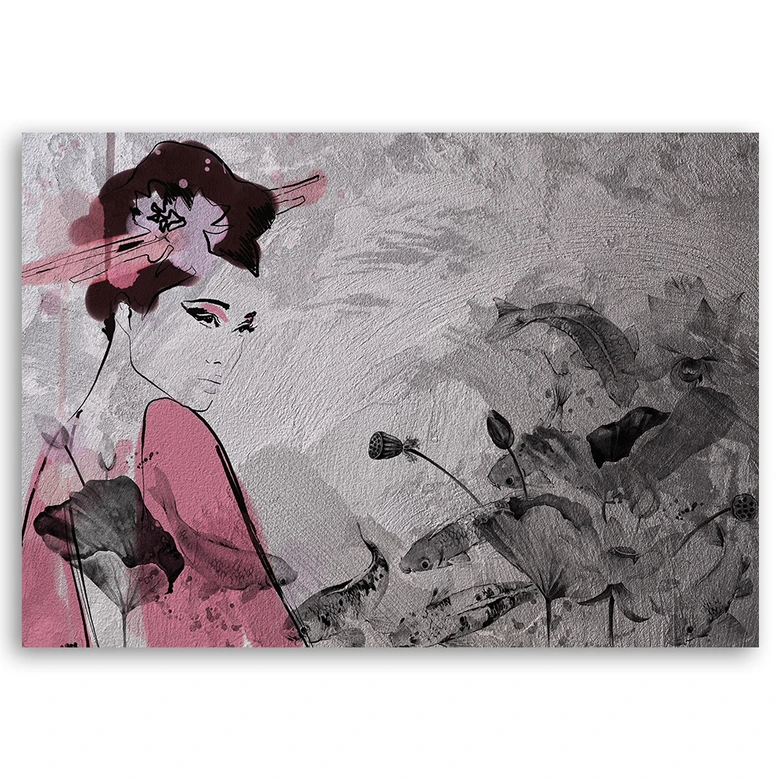 Leinwandbild, Japanische Geisha 