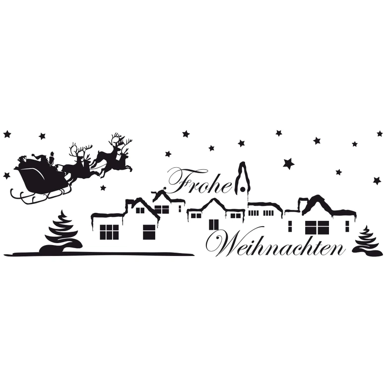 Wandtattoo Weihnachtslandschaft 1 