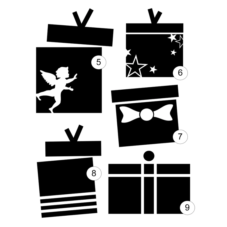 Sticker mural - Kit Cadeaux (2 couleurs) 