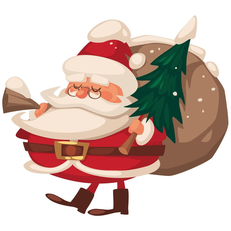 Muursticker Kerstman (Vintage) 