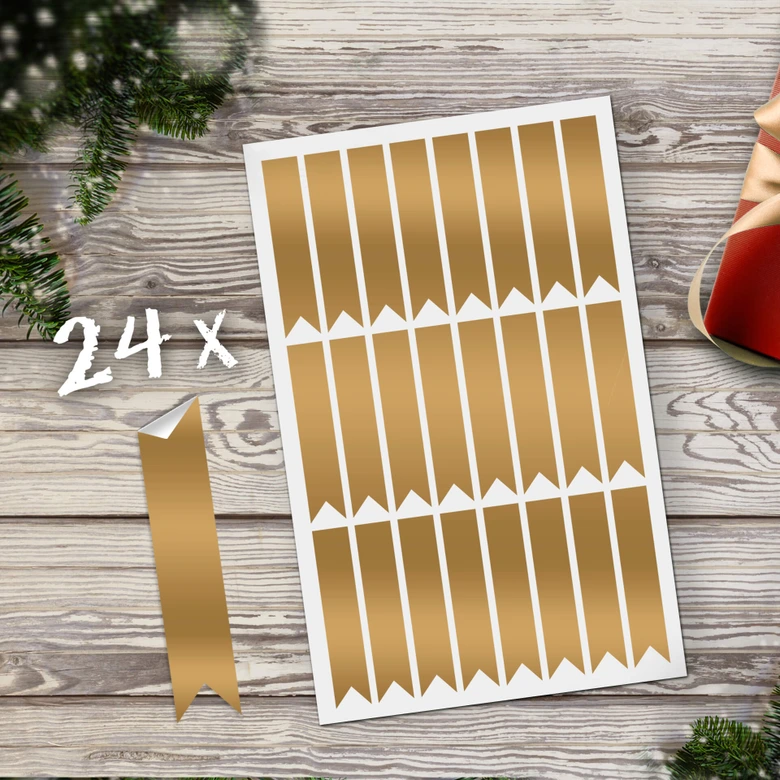 Sticker Adventskalender Streifen 