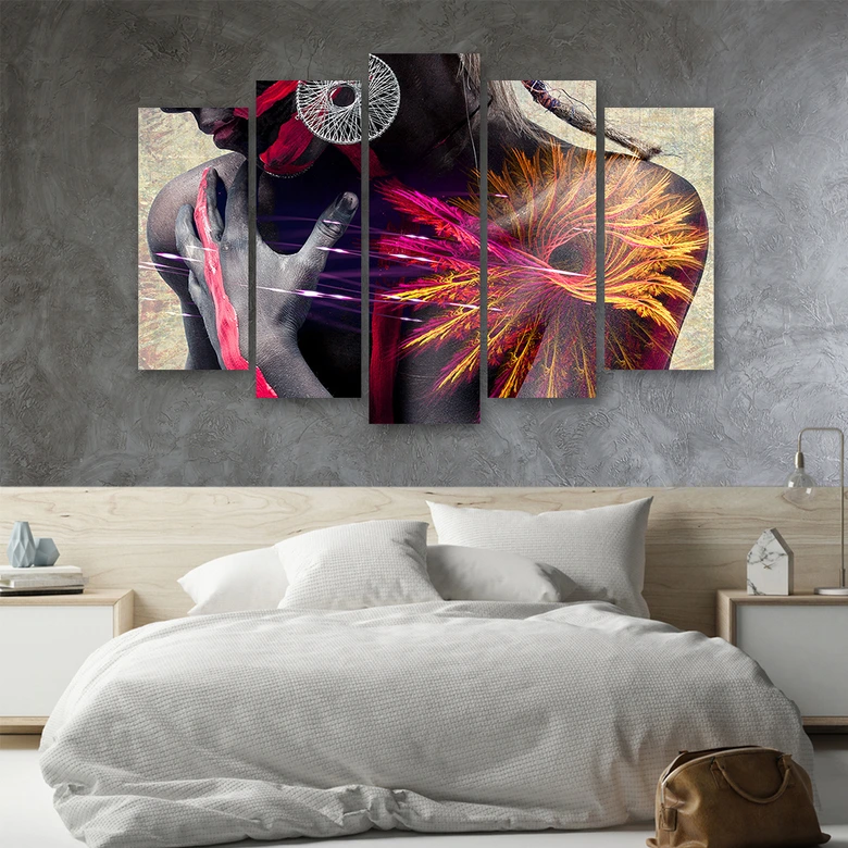 Wandbild 5-teilig, Weiblicher Akt 