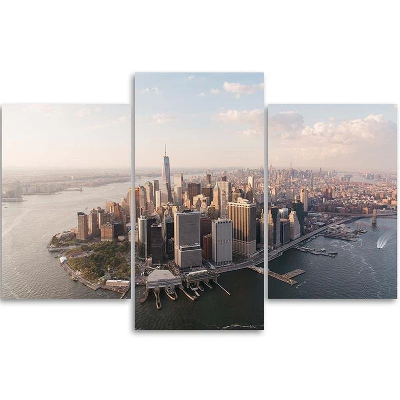 Leinwandbild 3-teilig, Stadt New York Manhattan USA 