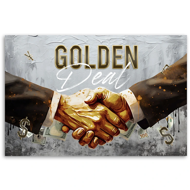 Leinwandbild, Goldener Handel 