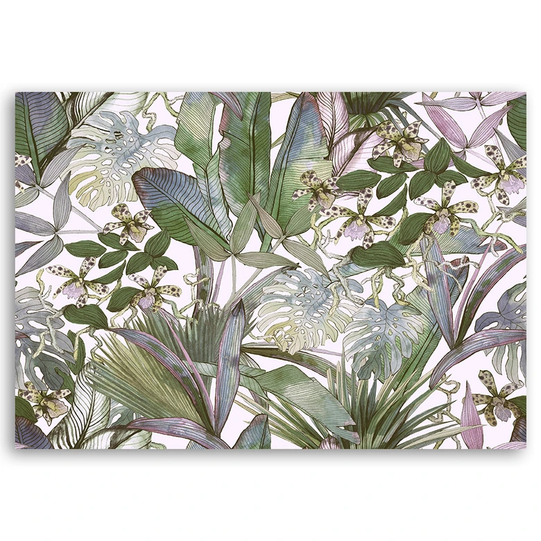 Leinwandbild, Die tropischen Monstera Blätter 