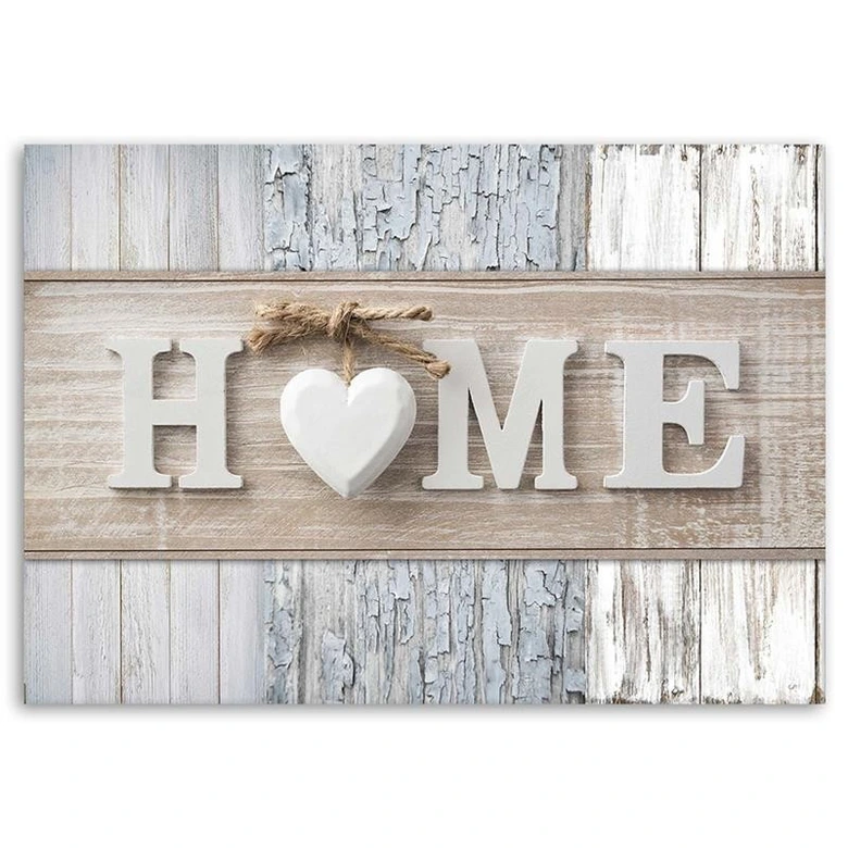 Leinwandbild, Home Herz Shabby Chic 