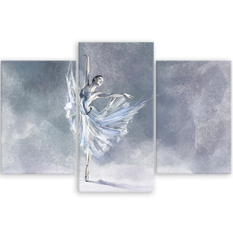 Leinwandbild 3 teilig, Ballerina Pirouet 