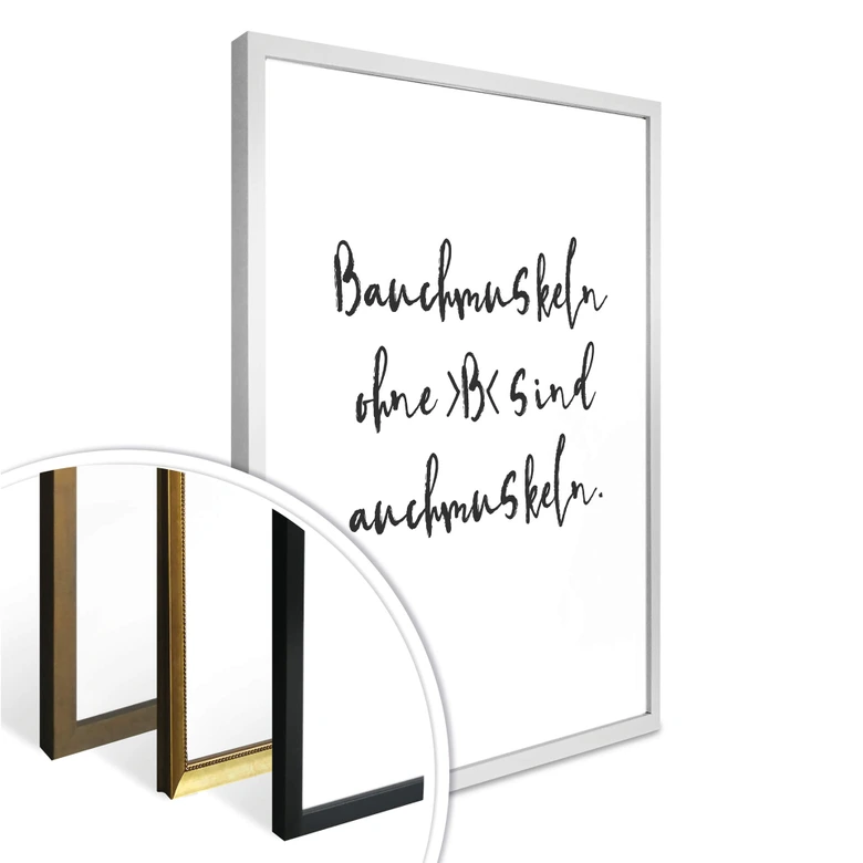 Poster - Bauchmuskeln ohne B 