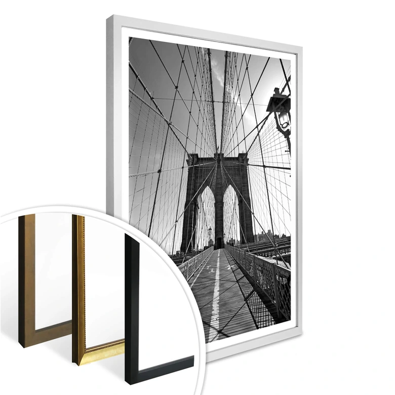 Póster Perspectiva del puente de Brooklyn 