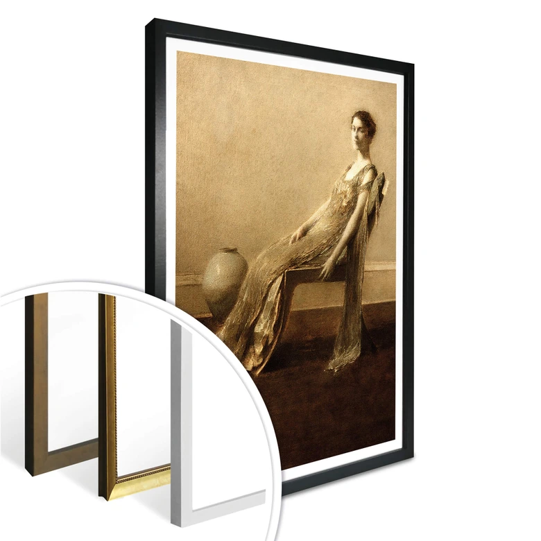 Poster - Dewing - Grün und Gold 