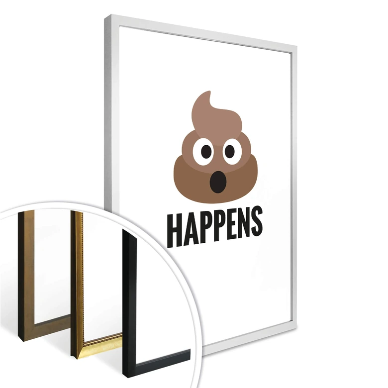 Poster - Emojione - Shit happens 