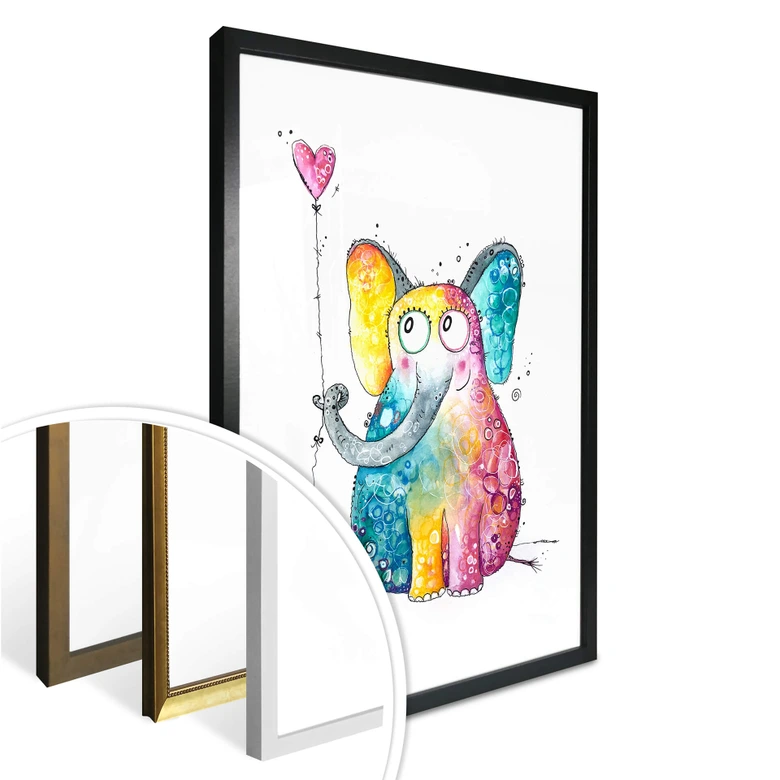 Poster Hagenmeyer - Olifant met Hart 