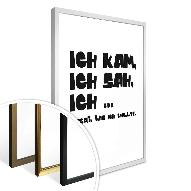 Poster Ich kam, ich sah und vergaß 