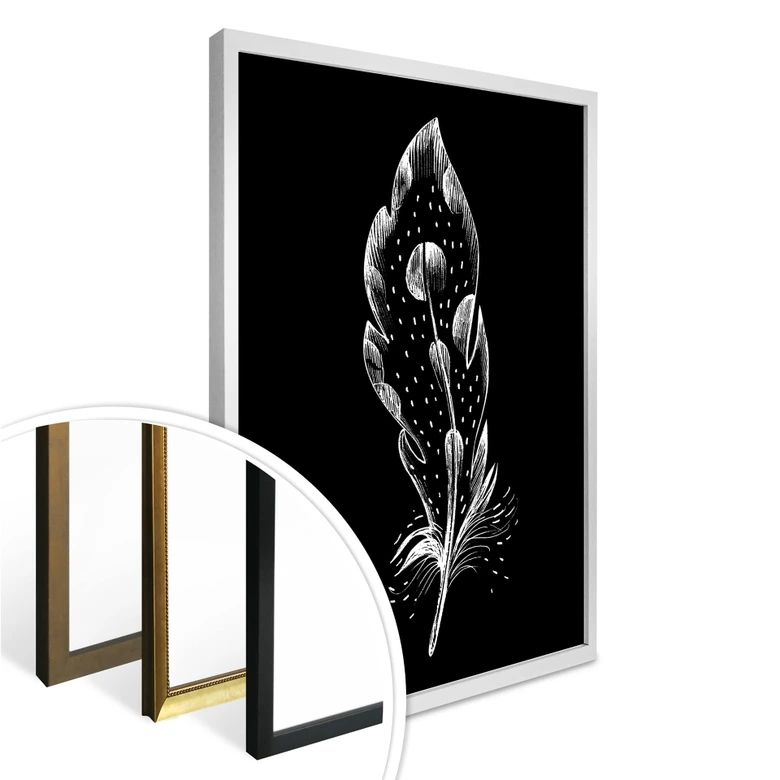 Poster - Kvilis - Feder mit Pünktchen 01 