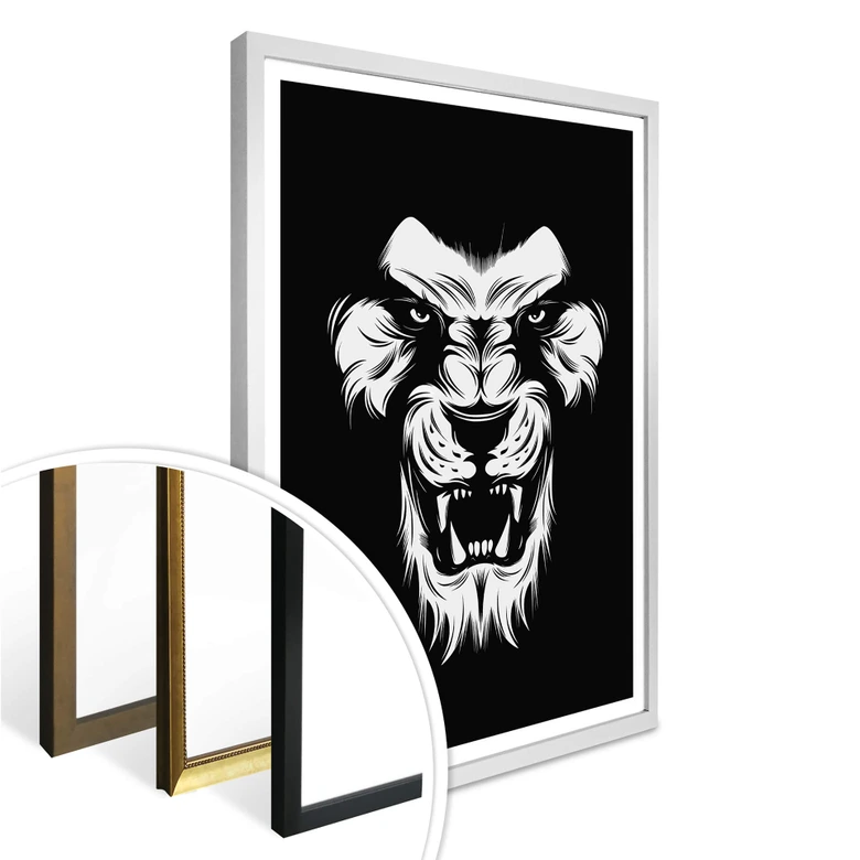 Poster Lion's Face 