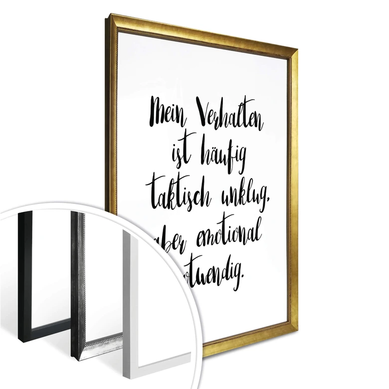 Poster - Mein Verhalten ist häufig taktisch unklug 