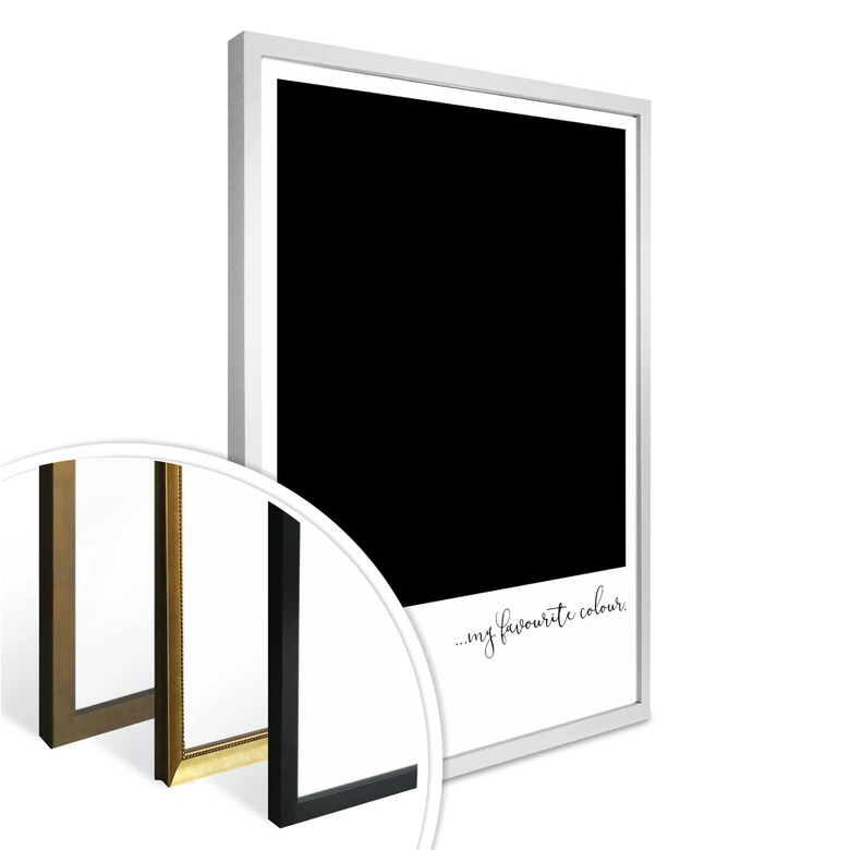 Poster My favourite colour - black 