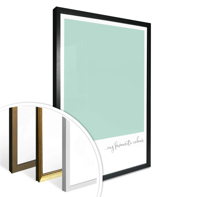 Poster My favourite colour - mint 