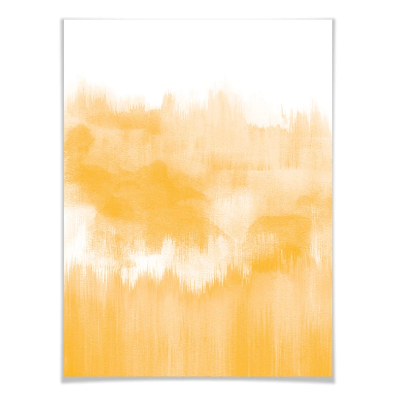 Poster Nouveauprints - Watercolour Brush Strokes (gelb) 