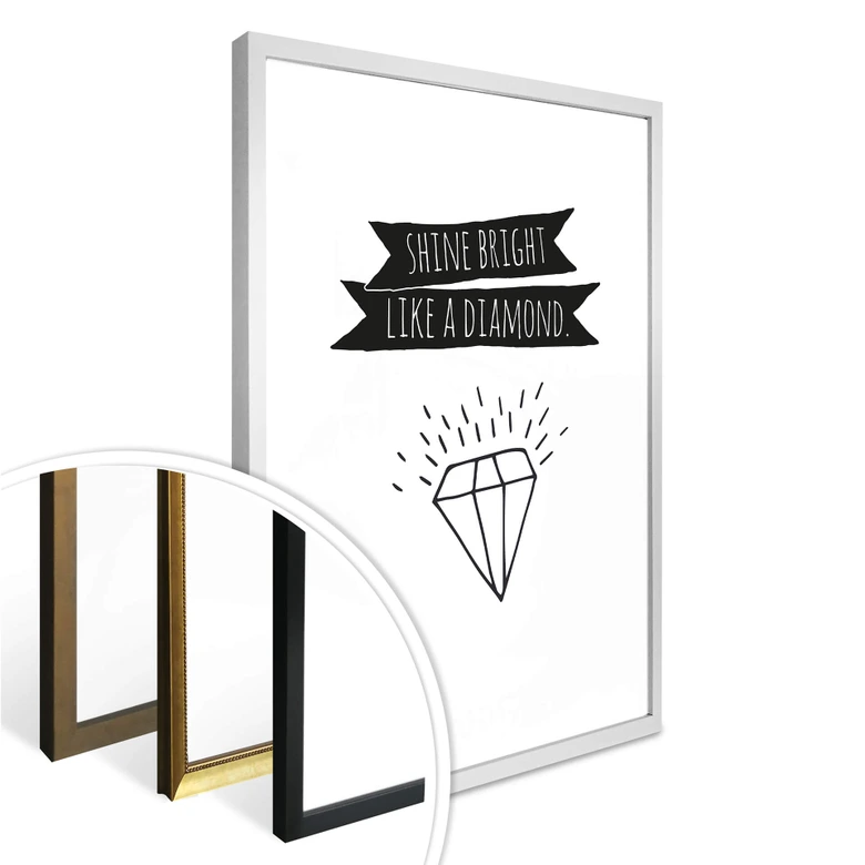 Poster Skina som en diamant 