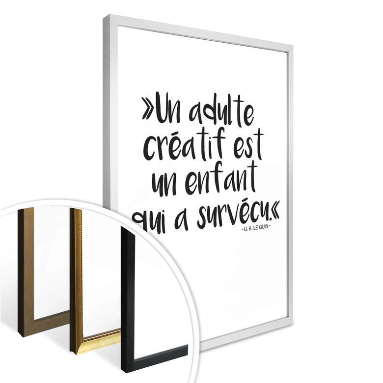 Poster -Un adulte créatif 