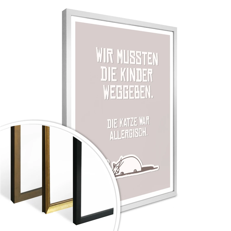 Poster Wir mussten die Kinder weggeben - Katze 