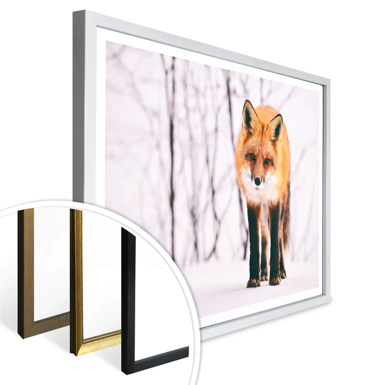 Poster Fuchs im Schnee - 2-teilig 