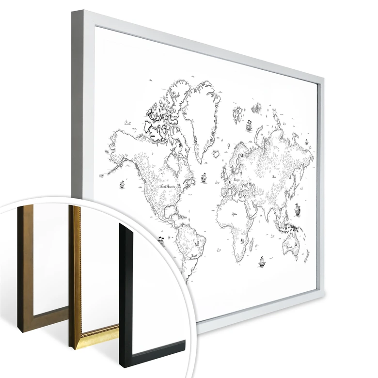 Poster World Map - Long ago 