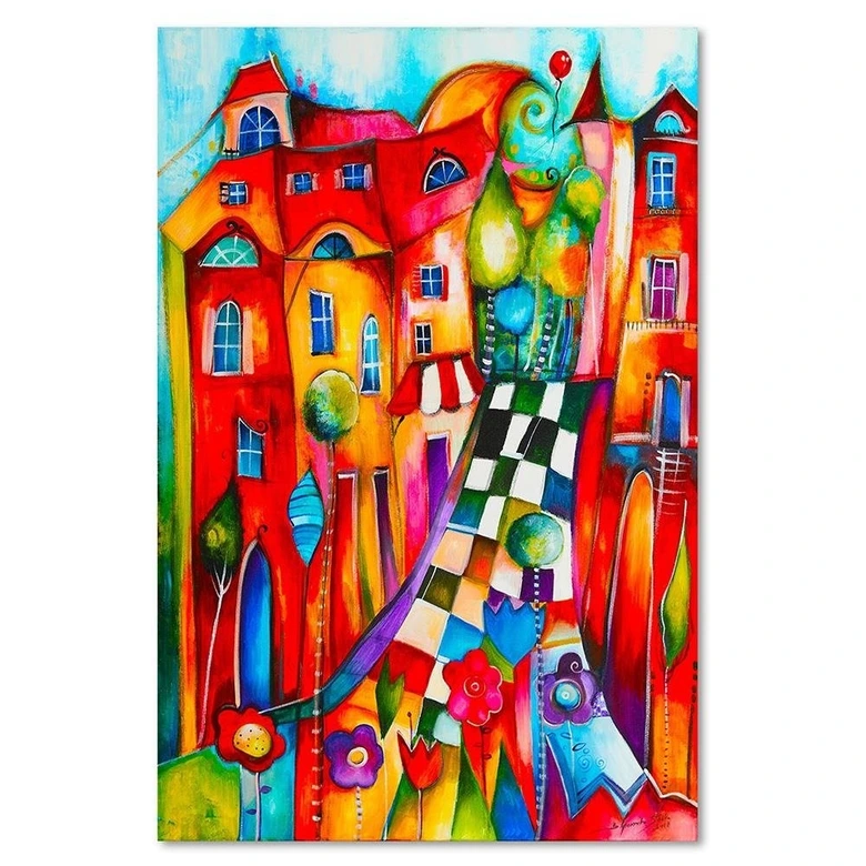 Leinwandbild, Bunte Stadt 
