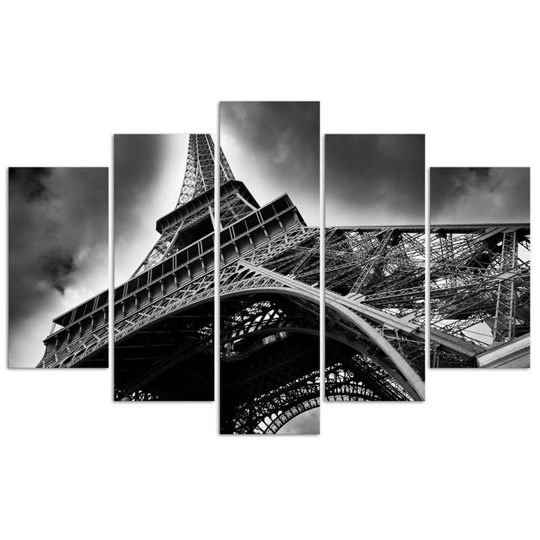 Leinwandbild 5 teilig, Pariser Eiffelturm 
