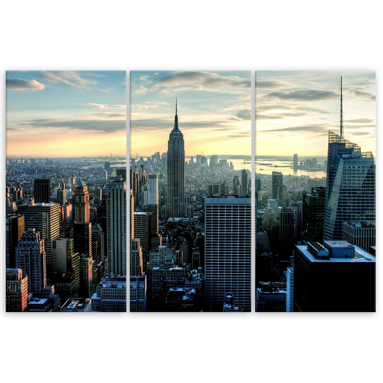 Leinwandbild 3-teilig, New York Stadt Architektur 