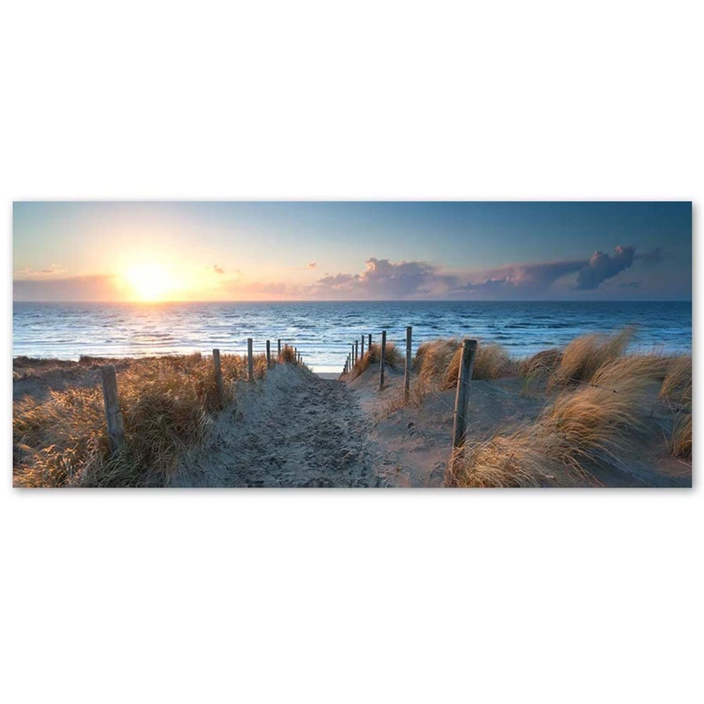 Canvasbillede, Solnedgang på stranden 