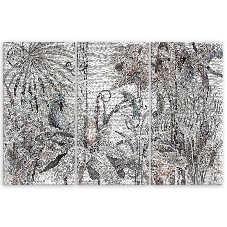 Tableau sur Toile en 3 parties Mosaïque Jungle 