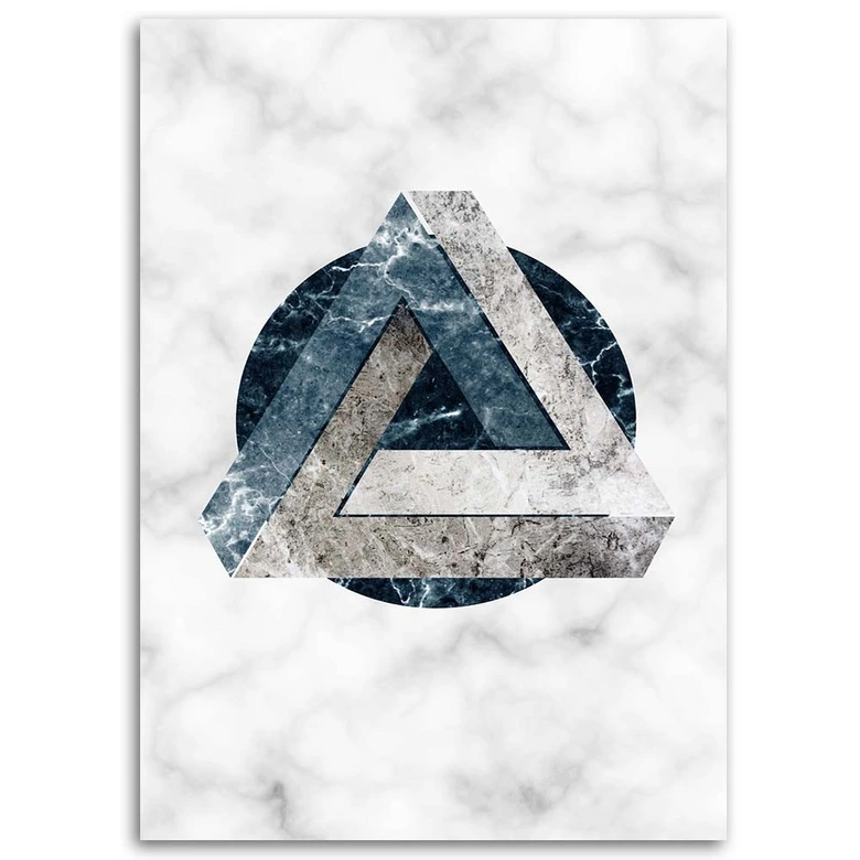 Leinwandbild, Geometrische Abstraktion - Marmor 