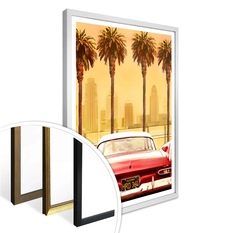 Póster Butterworth - Coche antiguo en Los Ángeles 