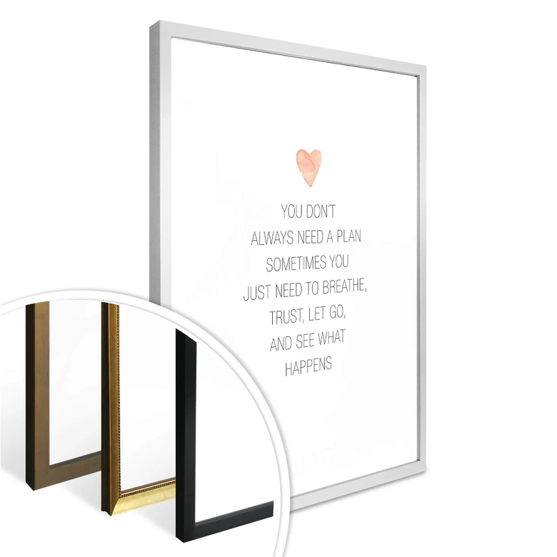 Poster Confetti & Cream - You don't always need a plan 