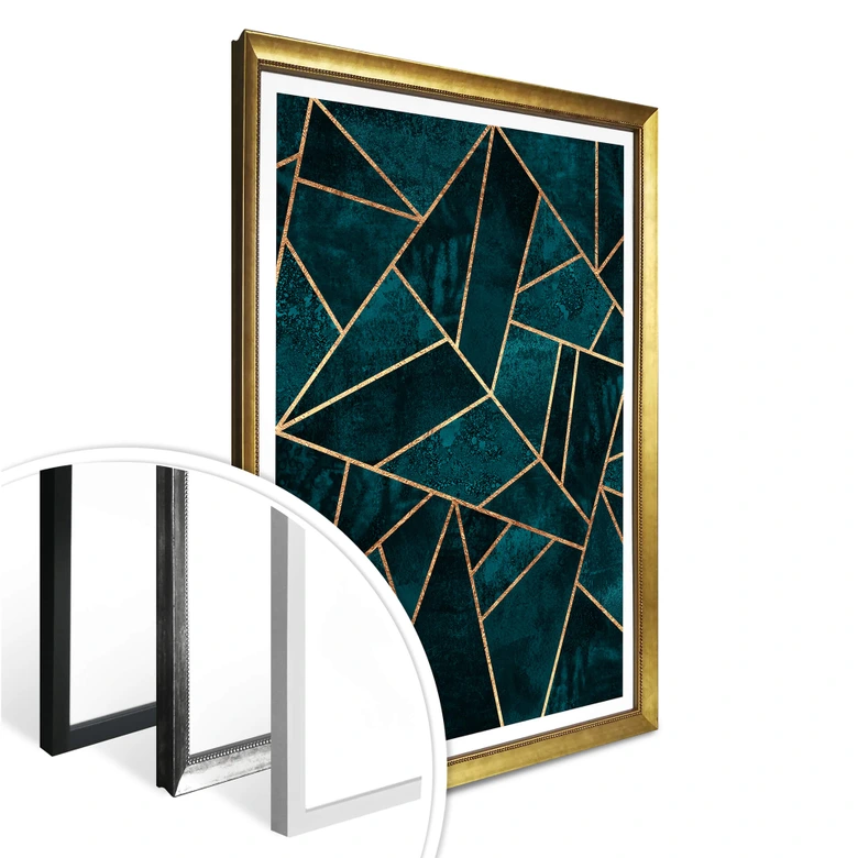 Poster Fredriksson - Blau-grüner Edelstein 