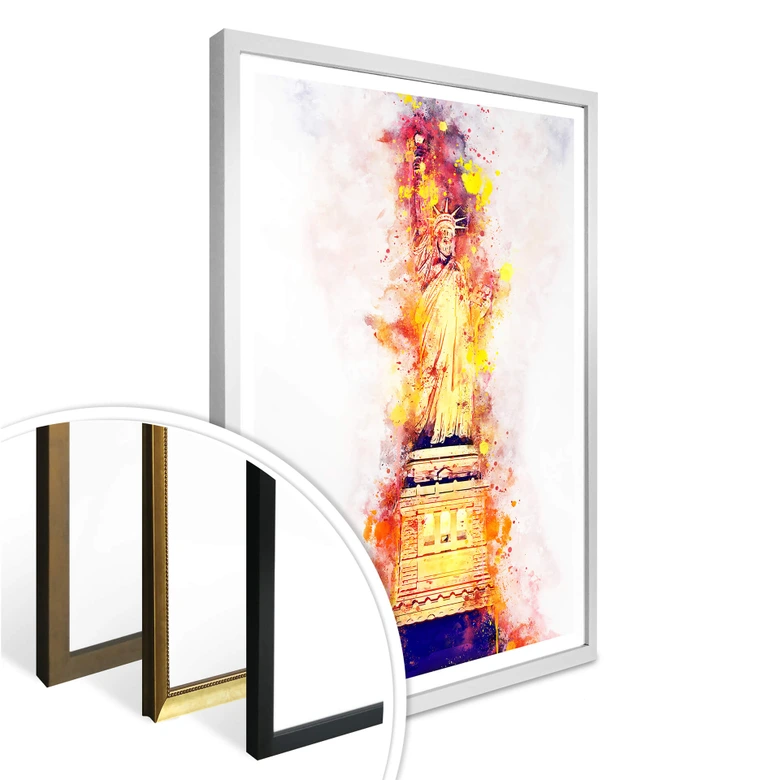 Poster Hugonnard - Watercolour: Statue of Liberty 