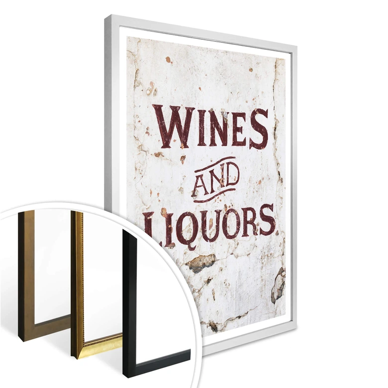 Poster Hugonnard - Wines and Liquors 
