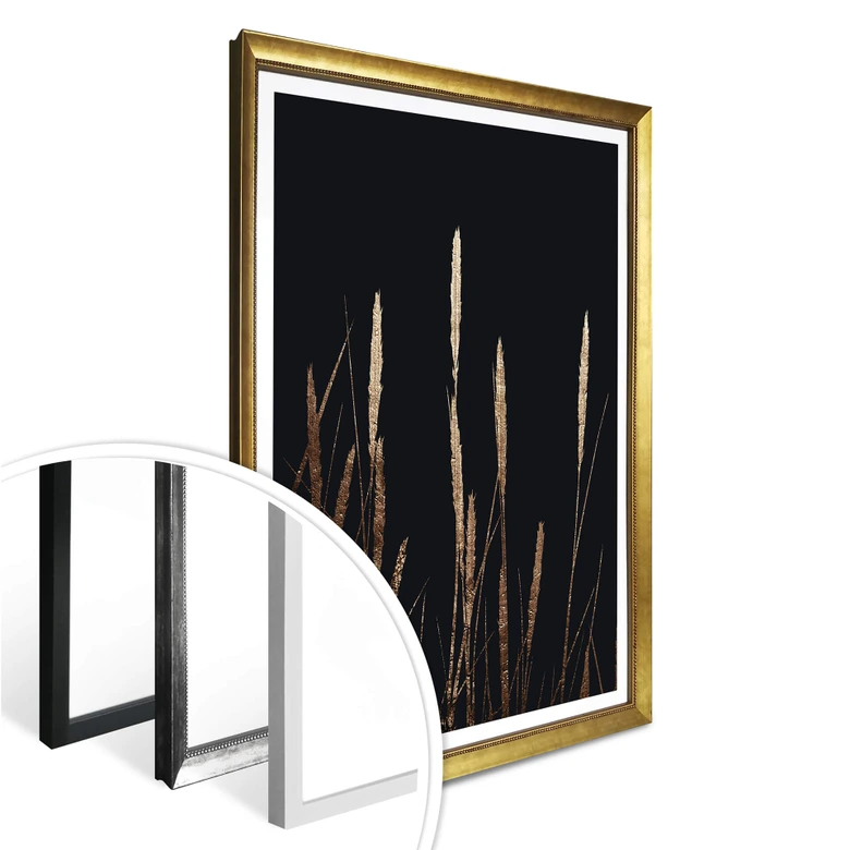 Plakat - Kubistika - Golden Feathers 