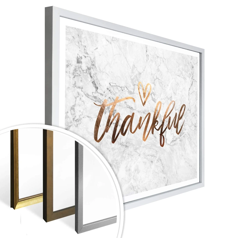 Poster Kupferoptik - Thankful 