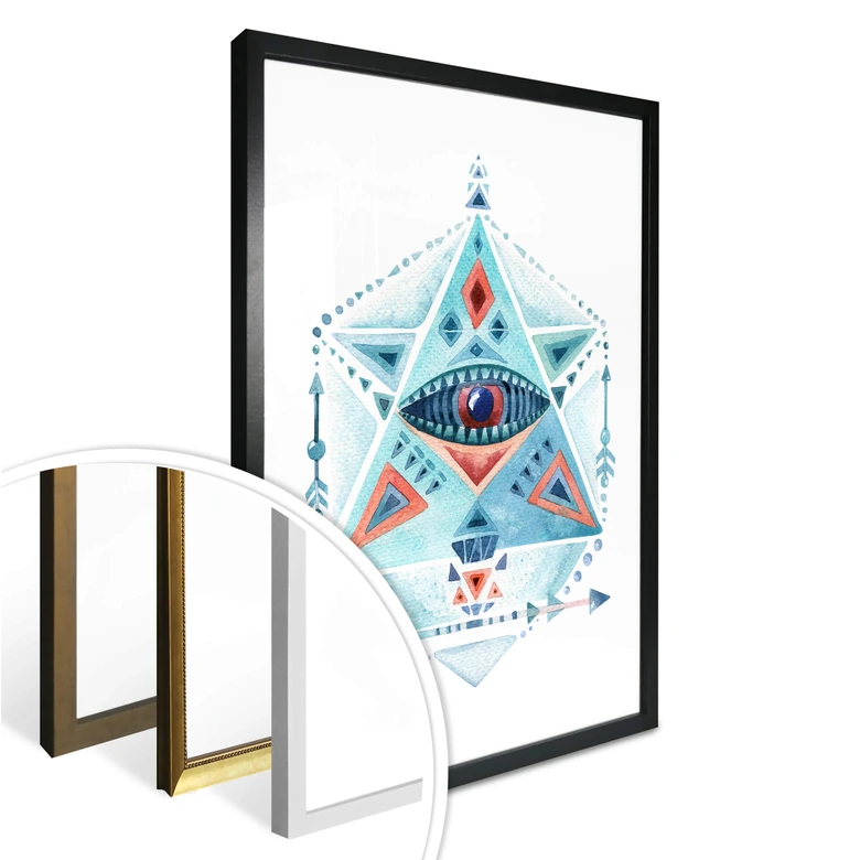 Poster Kvilis - Blaues Prisma 