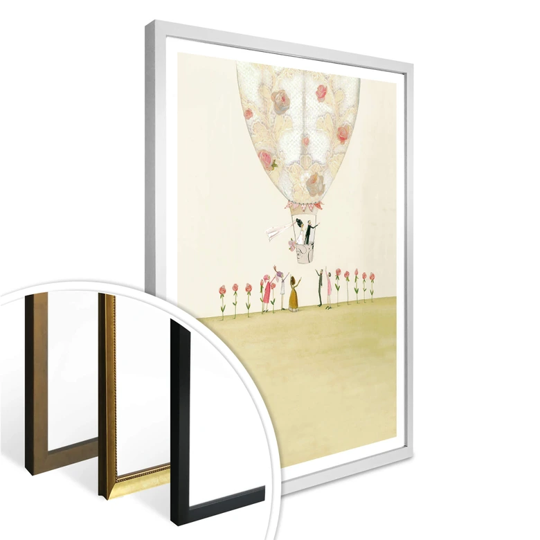 Póster Leffler - Globo de boda 