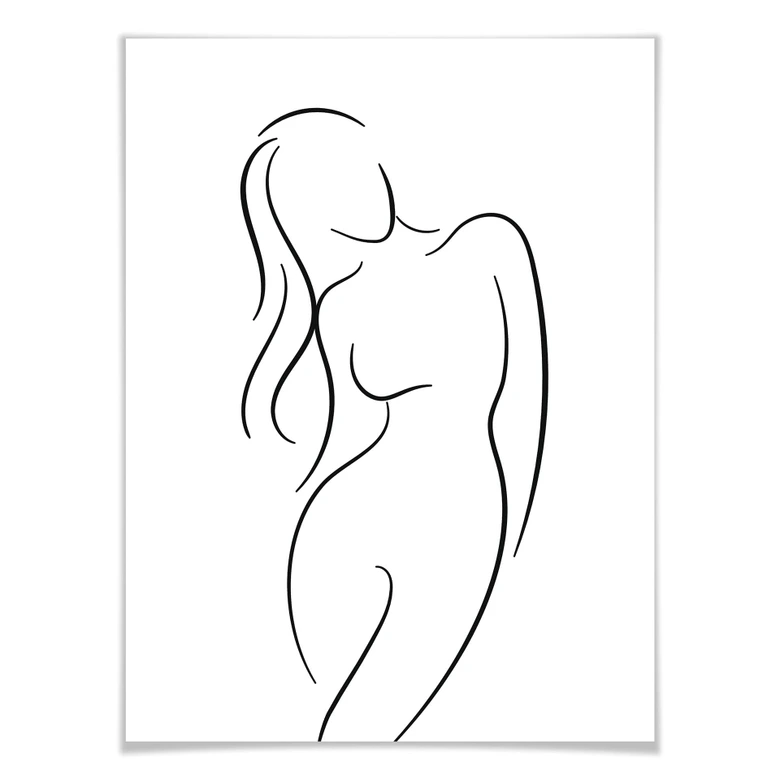 Poster Line Art - Female Silhouet 