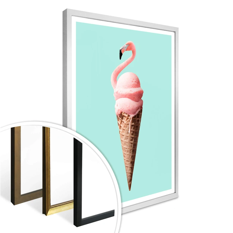Poster Loose - Flamingoeis 