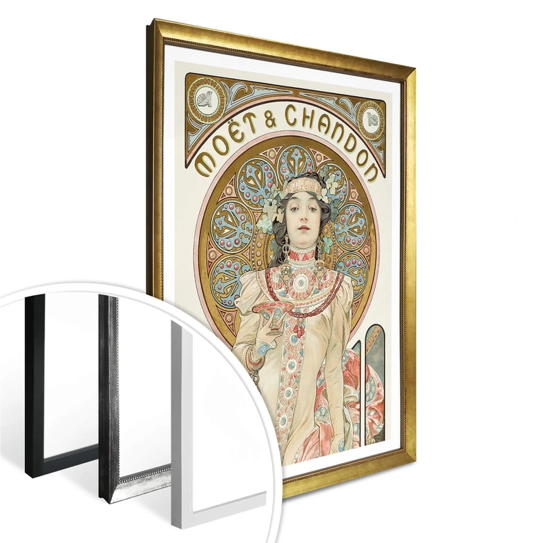Poster Mucha - Moët and Chandon: Dry Imperial - Panorama 