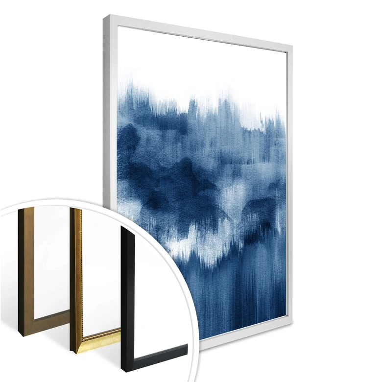 Poster Nouveauprints - Watercolour Brush Strokes (blau) 