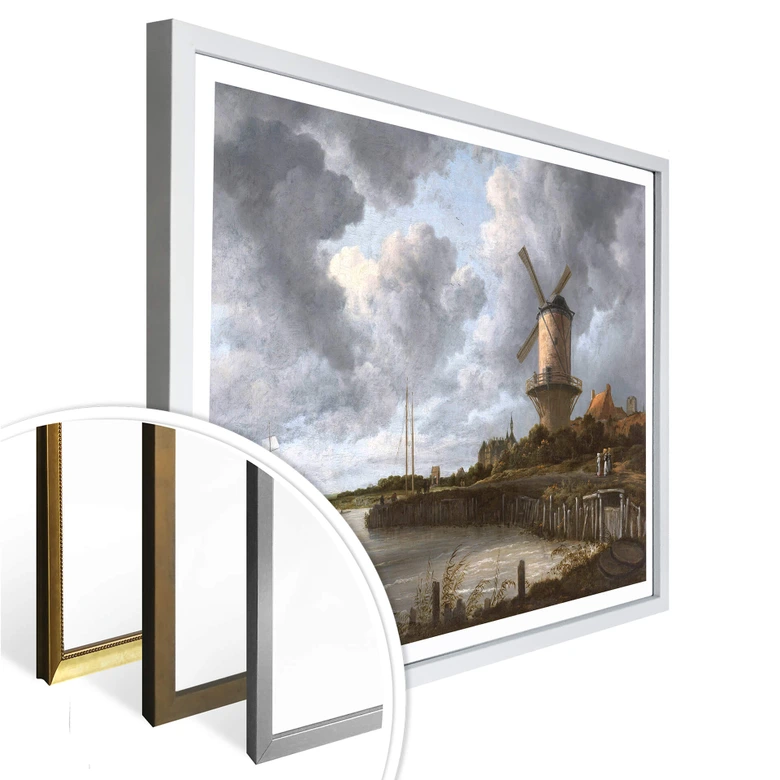 Poster van Ruisdael - Die Windmühle von Wijk bei Duurstede 